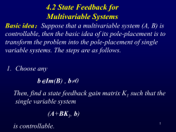 ch4.2 State feedback for Multivariable Systems