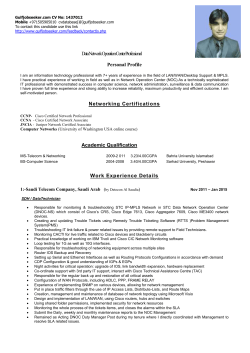 Zahid Nawaz - Gulf Job Seeker