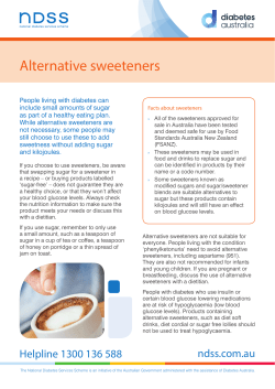 Alternative sweeteners