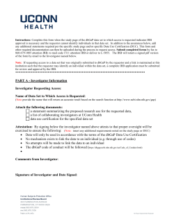 dbGaP Access Request Form for IRB Certification
