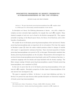 DESCRIPTIVE PROPERTIES OF DENSITY PRESERVING