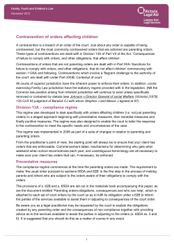 Contravention of orders affecting children