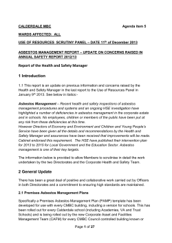 Asbestos Management Report
