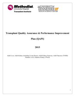 Draft template for QAPI - Organ Donation Alliance