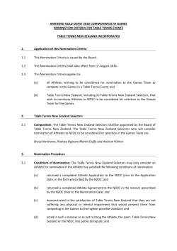 amended gold coast 2018 commonwealth games nomination