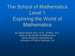 Exploring the World of Mathematics