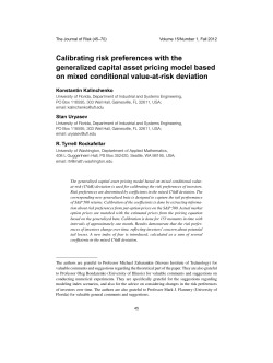 Calibrating risk preferences with the generalized capital asset