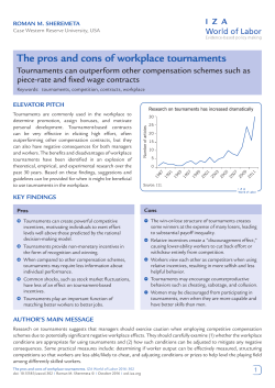 The pros and cons of workplace tournaments