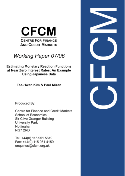 Estimating Monetary Reaction Functions at Near Zero Interest