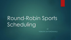 Round Robin Sports Scheduling