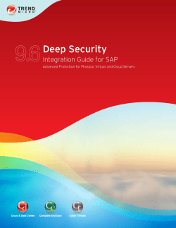 Deep Security 9.6 SAP - Online Help Center Home