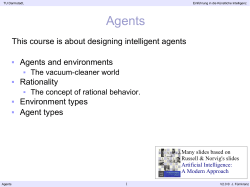 Agents - Knowledge Engineering Group