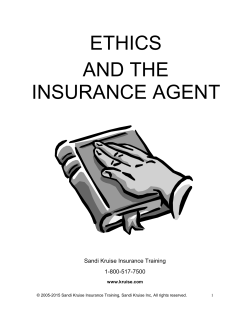 ETHICS AND THE INSURANCE AGENT