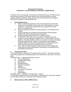 Drug Screen Procedures - Samuel Merritt University
