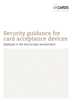 Security guidance for card acceptance devices