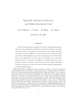 Rationally Inattentive Preferences and Hidden Information Costs