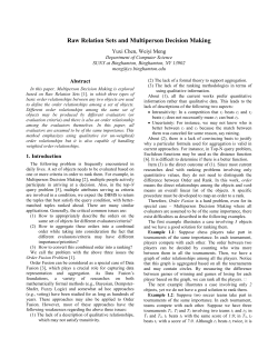 Decision Making with Raw Sets - Computer Science