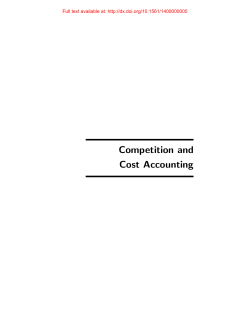 Competition and Cost Accounting