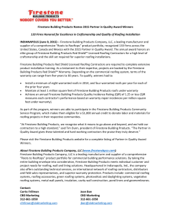 Firestone Building Products Names 2015 Partner in Quality Award