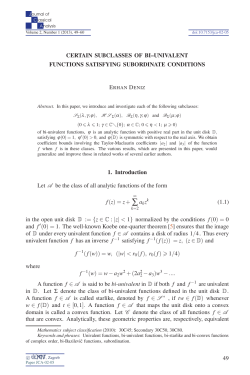 Certain subclasses of bi-univalent functions satisfying - Ele-Math