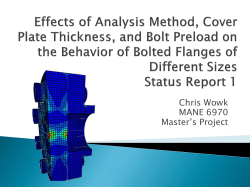 Effects of Analysis Method, Cover Plate Thickness