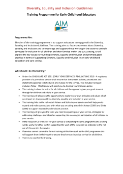 AIM Booking Form - Westmeath County Childcare Committee
