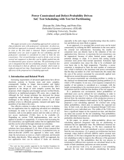 Power Constrained and Defect-Probability Driven SoC