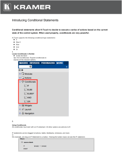 Introducing Conditional Statements