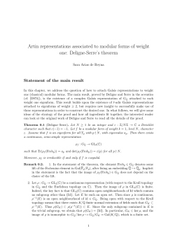 Deligne-Serre`s theorem