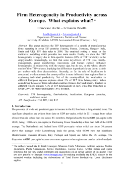 Firm Heterogeneity in Productivity across Europe. What explains