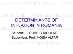determinants of inflation in romania
