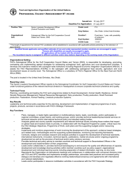 IRC4006 Issued on - Food and Agriculture Organization of the