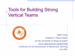Tools for Vertical Teams