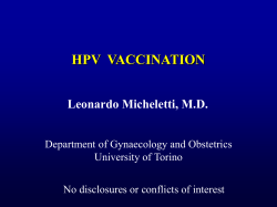Prevention of Cervical Cancer with Vaccine