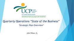 Strategic Plan Presentation Notes - UCP Central PA Education and