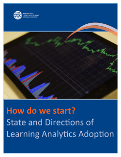How do we start? State and Directions of Learning Analytics Adoption