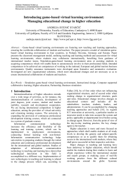 Introducing game-based virtual learning environment