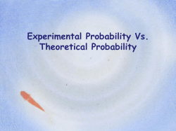 Experimental Probability Vs. Theoretical Probability