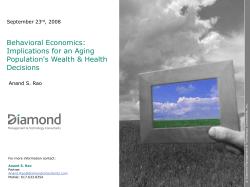 Behavioral Economics - Predictive Modeling Summit