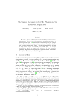 Martingale Inequalities for the Maximum via Pathwise Arguments ˚