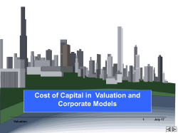 The Cost of Capital