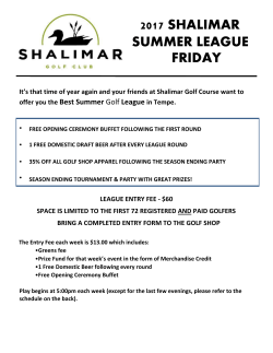 friday - Shalimar Country Club