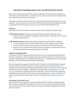 Information Technology moves to two new JMU SharePoint Services