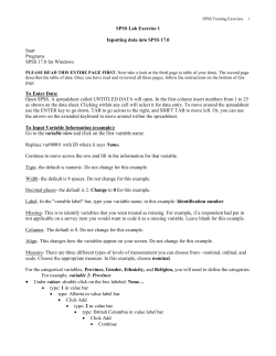 SPSS Exercises
