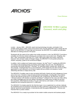 ARCHOS 10 Mini Laptop Connect, work and play