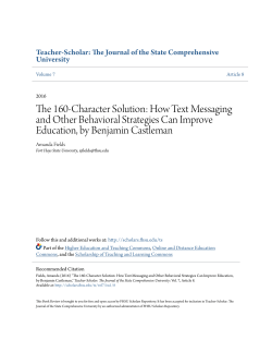 The 160-Character Solution: How Text Messaging and Other