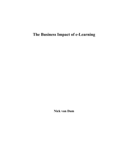 The Business Impact of e-Learning