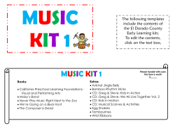 music kit 1 - El Dorado County Library