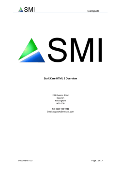 Staff.Care HTML 5 Overview