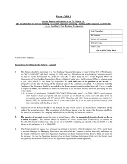 Form - NBS 1 - Reserve Bank of India
